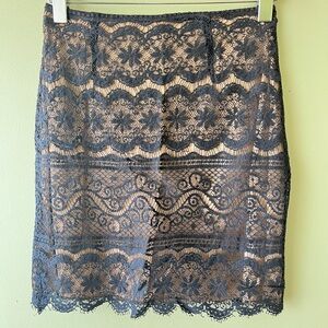 Powerline EUC Black Lace skirt Size 6